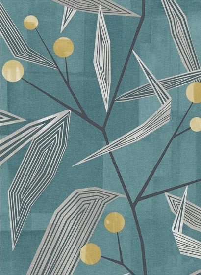 Tapete Entity von Harlequin - Teal/ Linden