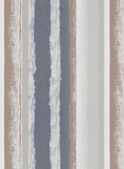Streifentapete Rene von Harlequin - Copper/ Kohl
