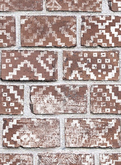 Ziegeltapete Decorated Bricks von Rebel Walls - Red