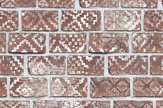 Ziegeltapete Decorated Bricks von Rebel Walls - Red