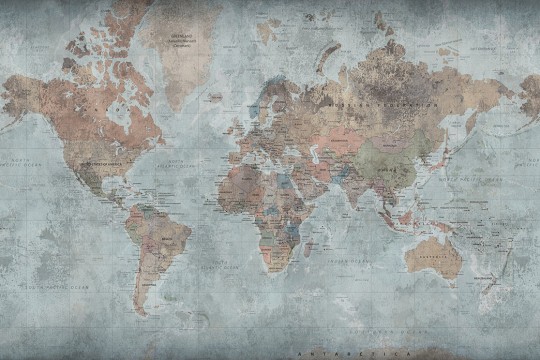 Weltkarte Tapete Around the World von Rebel Walls