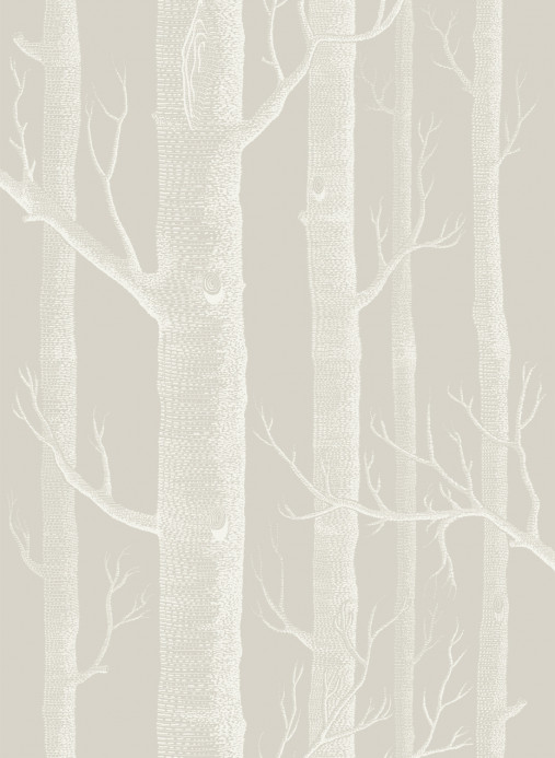 Cole & Son Papier peint Woods Icons - Stone & White