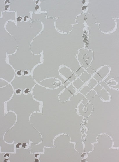 Nina Campbell Wallpaper Portavo Grey/ Ivory