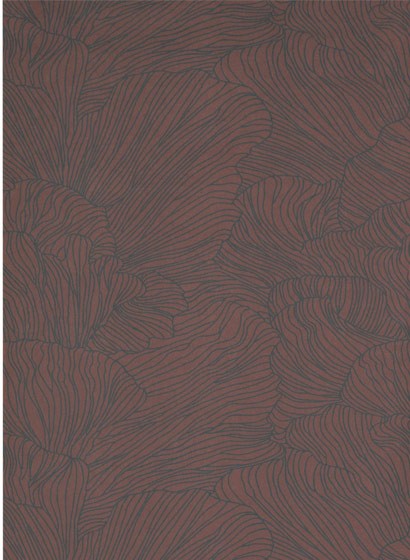 Ferm Living Papier peint Coral - Bordeaux/ Dark Blue