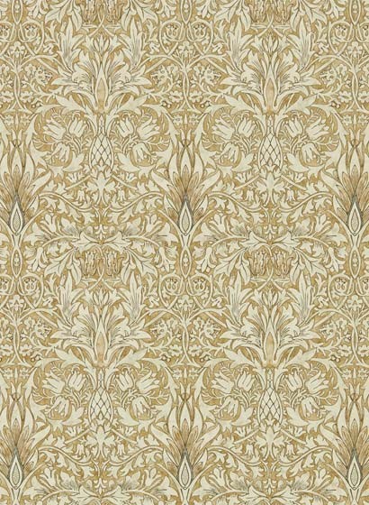 Morris & Co Papier peint Snakeshead - Gold/ Linen