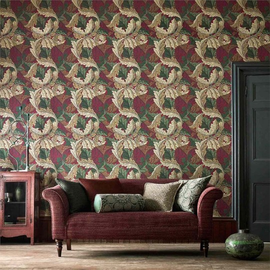 Morris & Co Wallpaper Acanthus Madder/ Thyme