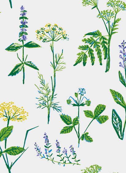 Lisbet Jobs Tapete Köksväxter von Boras - 1789