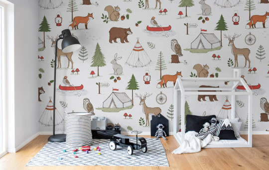 Kindertapete Camping Trip von Rebel Walls - Multi
