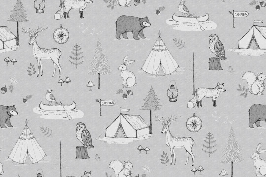 Kindertapete Camping Trip von Rebel Walls - Grey