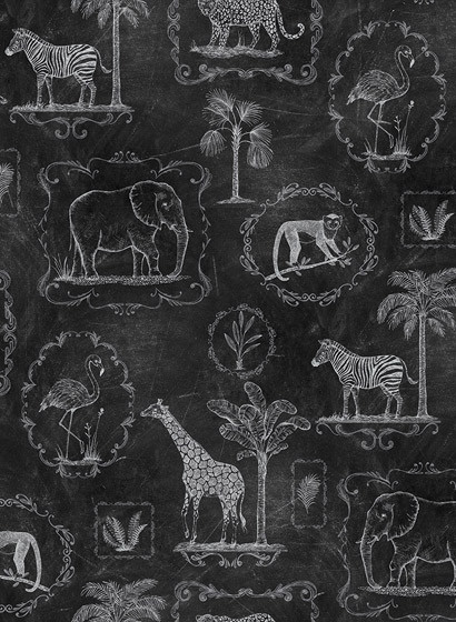 Kindertapete Animal Party von Rebel Walls - Blackboard