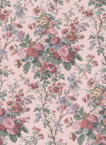 Blumentapete Porcelain von Rebel Walls - Pink