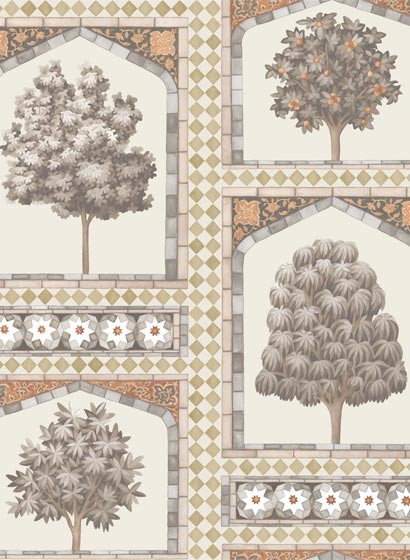 Cole & Son Wallpaper Sultan's Palace Gold/ Spice