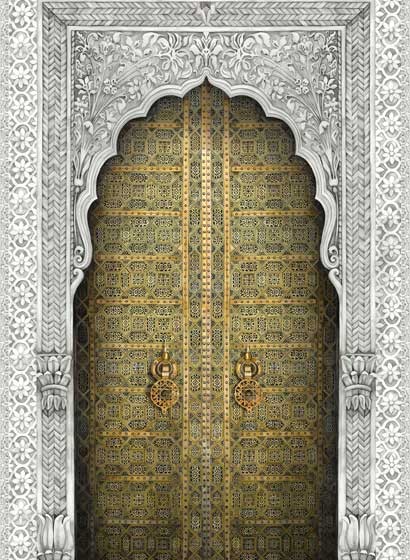 Orientalische Tapete Bahia von Cole & Son - Gold & Stone