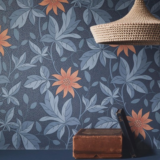 Little Greene Wallpaper Monroe  - Night Flower