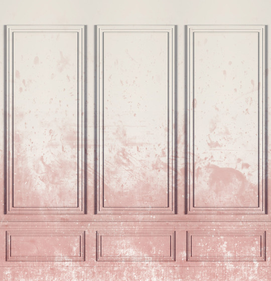 Rebel Walls Carta da parati panoramica Patinated Panels - Pink