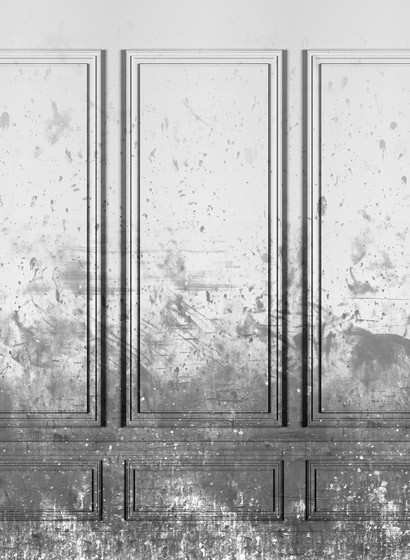 Rebel Walls Papier peint panoramique Patinated Panels - Smoke