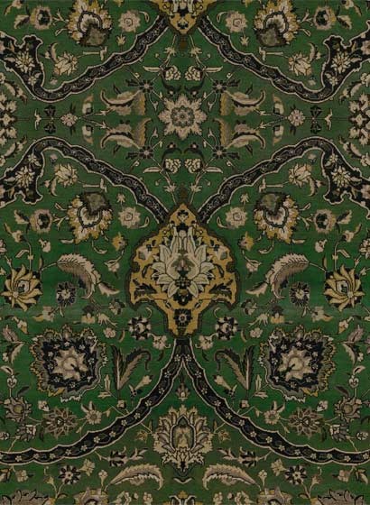 House of Hackney Papier peint Zanjan - Juniper-Green