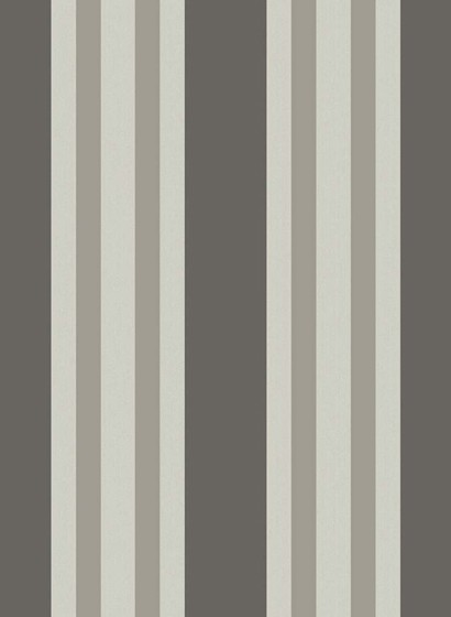 Streifentapete Polo Stripe von Cole & Son - Black & Stone