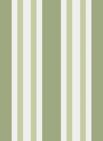 Cole & Son Papier peint Polo Stripe - Leaf Green