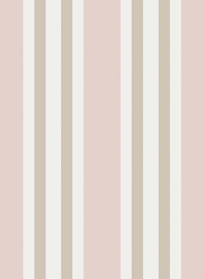 Cole & Son Papier peint Polo Stripe - Soft Pink