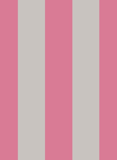 Cole & Son Papier peint Glastonbury Stripe - Pink & Linen