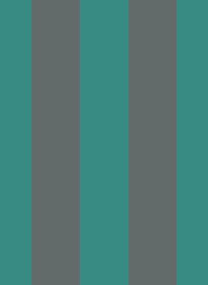 Tapete Glastonbury Stripe von Cole & Son - Teal & Charcoal