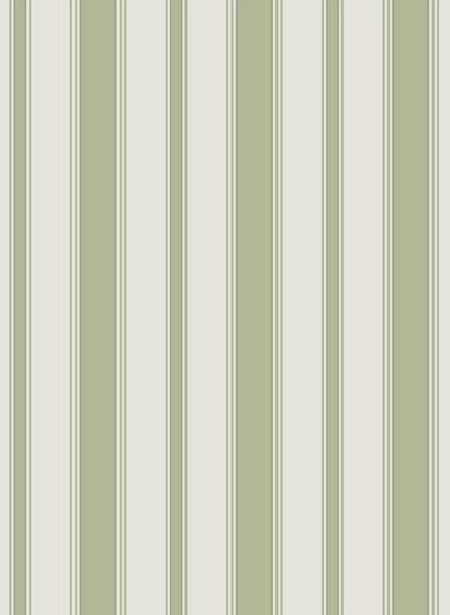 Cole & Son Wallpaper Cambridge Stripe Leaf Green