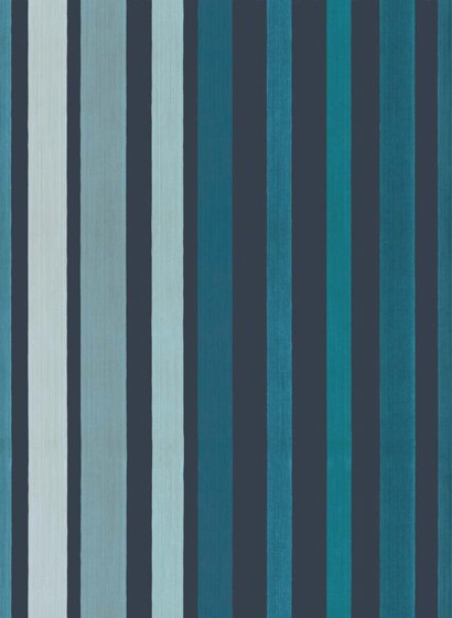 Cole & Son Wallpaper Carousel Stripe Ink & Blues