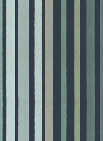 Cole & Son Papier peint Carousel Stripe - Viridian & Greens
