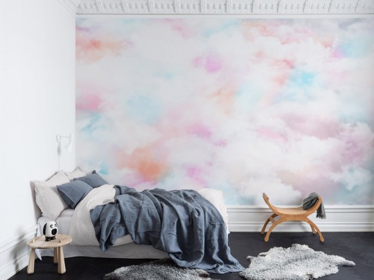 Wolken Tapete Coral Clouds von Rebel Walls