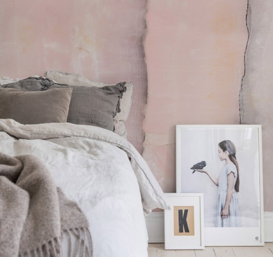 Rebel Walls Papier peint panoramique Agate - Dusty Pink