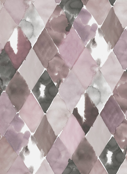 Rauten Tapete Big Harlequin von Rebel Walls - Plum