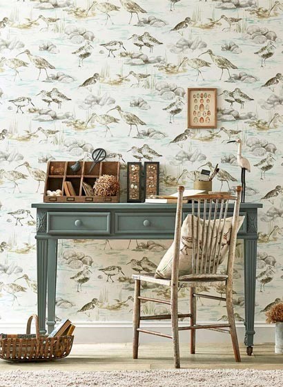 Sanderson Wallpaper Estuary Birds