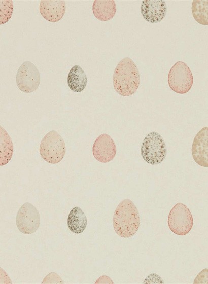 Vogelei Tapete Nest Egg von Sanderson - Blush/ Pink