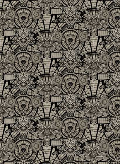 Geometrische Tapete Coupole von Jean Paul Gaultier - Or