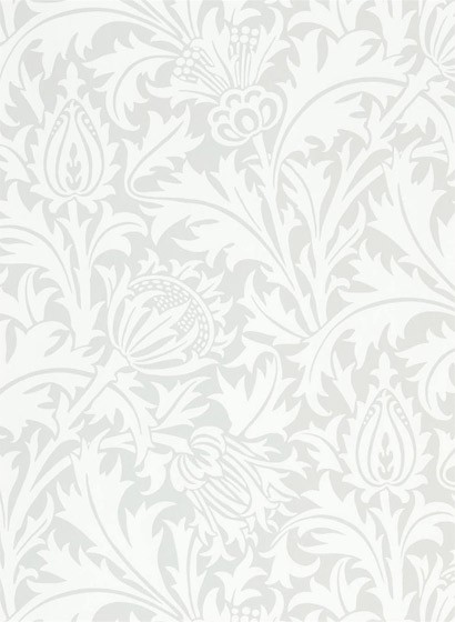 Morris & Co Wallpaper Pure Thistle Grey/ Blue