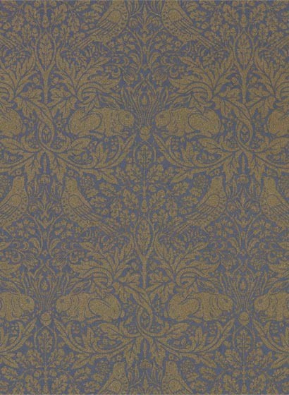 Morris & Co Wallpaper Pure Brer Rabbit Ink/ Gold