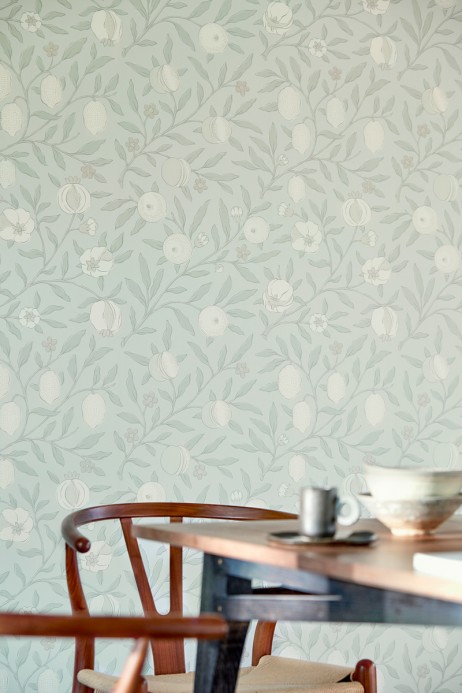 Morris & Co Wallpaper Pure Fruit Grey/ Blue