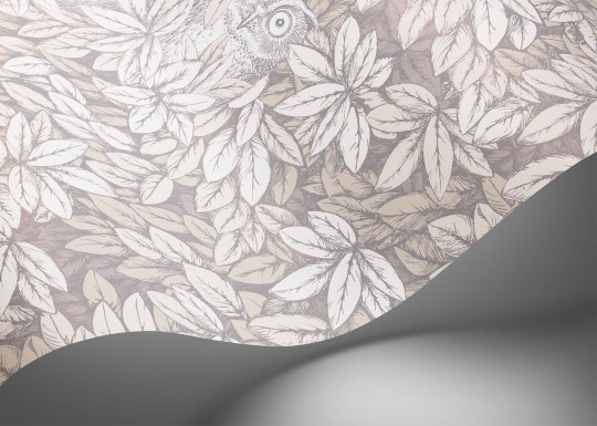 Cole & Son Wallpaper Foglie e Civette - White