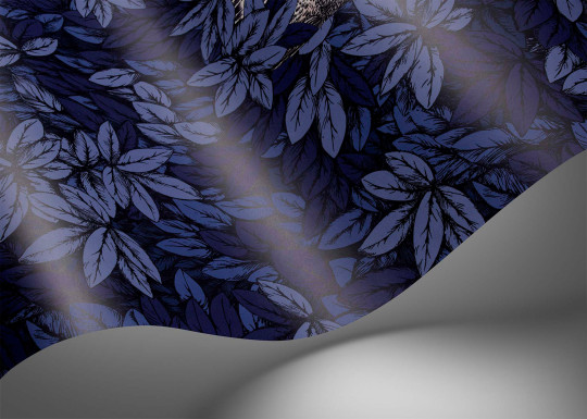 Cole & Son Wallpaper Foglie e Civette - Midnight