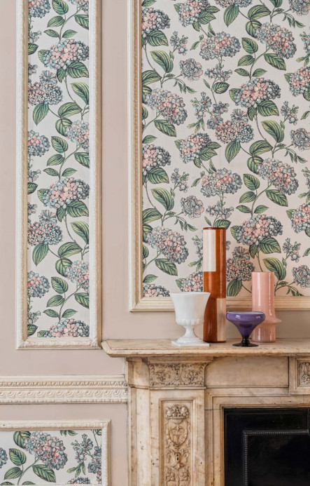 Cole & Son Wallpaper Ramo di Ortensia - Pastel on Stone