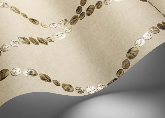 Cole & Son Tapete Cammei - Soft Gold on Stone