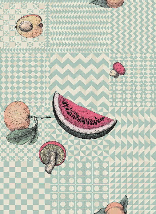 Cole & Son Tapete Frutta e Geometrico - Pastel