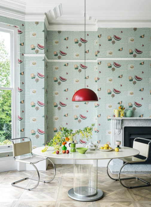 Cole & Son Wallpaper Frutta e Geometrico - Pastel