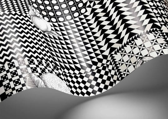 Cole & Son Tapete Frutta e Geometrico - Black/ White