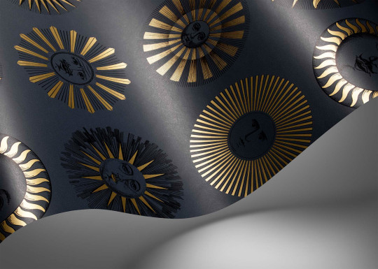 Cole & Son Wallpaper Soli - Midnight/ Soft Gold