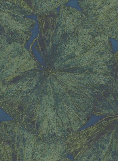 Tapete Taisho Lotus von Zoffany - Panel A Malachite/ Lapis