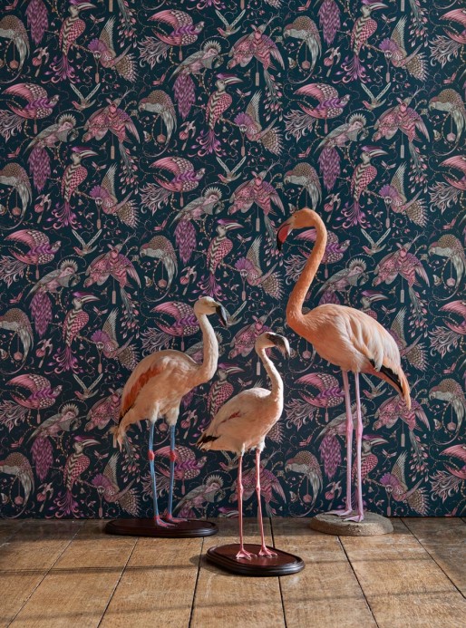 Clarke & Clarke Wallpaper Audubon Pink