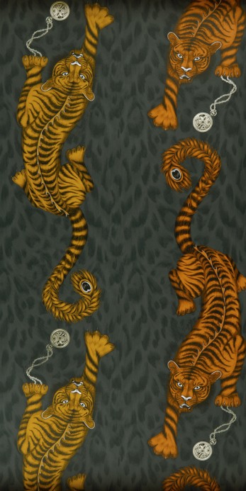 Tiger Tapete Tigris von Clarke und Clarke - Flame