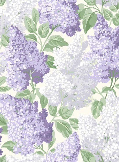 Cole & Son Papier peint Lilac - Purple & White